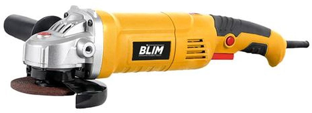 Blim Radial 125mm - Potência 1200W - Regulação Electrónica - Design Ergonómico - Empunhadura Multiposição - Proteção Antifaíscas - Botão de Bloqueio BL0120