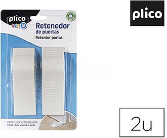 14002 : RETEN?O DE PORTAS PLICO PLASTICO BRANCO BLISTER DE 2...