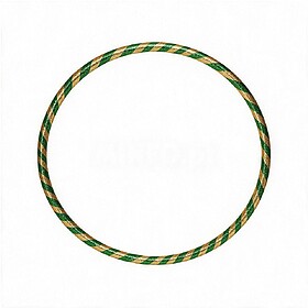 HULA HOOP BRILHANTE - Verde/Ouro 75 cm
