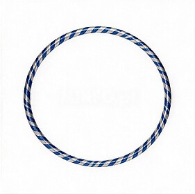 HULA HOOP BRILHANTE - Azul/Prata 75 cm