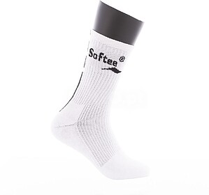 MEIAS DE CANO MÉDIO Softee PREMIUM - Branco/Preto 35-38