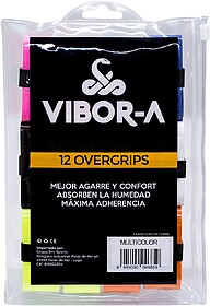 BOLSA DE 12 OVERGRIPS VIBOR-A LISOS - Multicolor