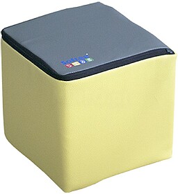FIGURA QUADRADO 25CM : Amarelo/Cinza 25 cm