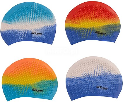 Touca de Natação em Silicone Squba Bubble Multicolorida