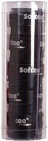 PACK 5 OVERGRIPS LISOS SOFTEE TECH - Preto