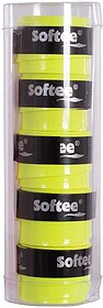 PACK 5 OVERGRIPS LISOS SOFTEE TECH - Amarelo Flúor