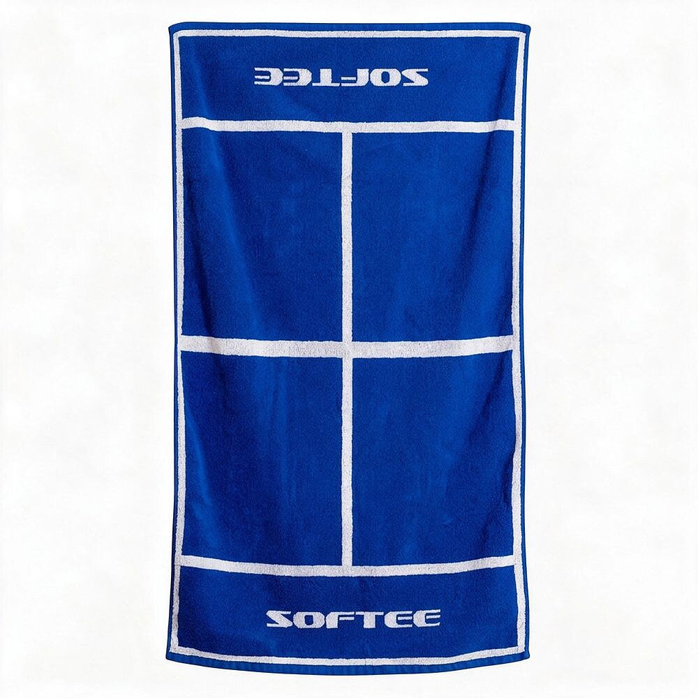 TOALHA SOFTEE PADEL: Azul/Branco 140X70 cm