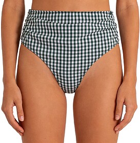 CALCINHA DE BIQUÍNI DE CINTURA SUBIDA Squba - Vichy verde S