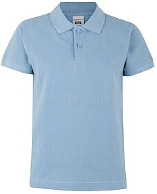 Polo Criança Manga Curta Algodão 210g Azul Claro Tamanho 3...