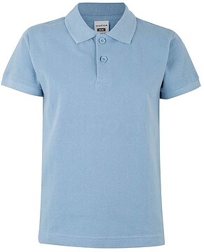 Polo Criança Manga Curta Algodão 210g Azul Claro Tamanho 3/4 Polo Criança Manga Curta Algodão 210g Azul Claro Tamanho 3/4