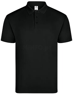 Polo Adulto Manga Curta CoolPass 160g Preto Tamanho L Polo Adulto Manga Curta CoolPass 160g Preto Tamanho L