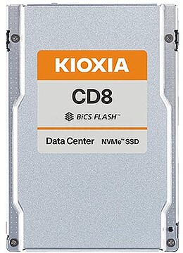 KCD8XRUG7T68 : KIOXIA KCD8 series - SSD - 7680 GB - interna - 2.5” - U.2 PCIe 4.0 x4 (NVMe)