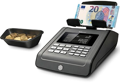 Balança Contadora de Dinheiro Safescan 6185 - com Porta USB - Avançada para Moedas e Notas - Opções de Contagem