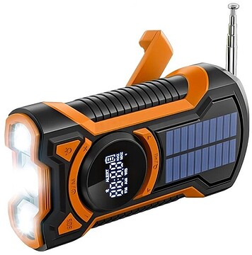 Hama Just In Case Rádio Solar 4 em 1 - Powerbank 5.000 mAh - Lanterna - Alarme SOS - Carga Solar, USB e Manivela HA00231768
