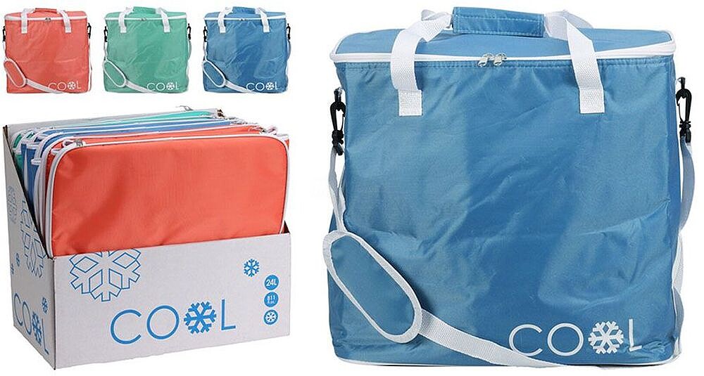 Bolsa isotérmica de 24 l, acabamento branco, várias cores, 38 x 21 x 37 cm G-73109