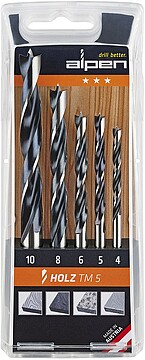 Casos pedaços Alpen madeira 5 PCs