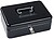 Cofre com bandeja para moedas sax com fechadura 250x180x90 mm 0-812 - imagem 1