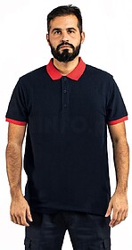 BC210 2C Polo Belcamp Bicolor tam: M cor: Vermelho/Azul Mari...