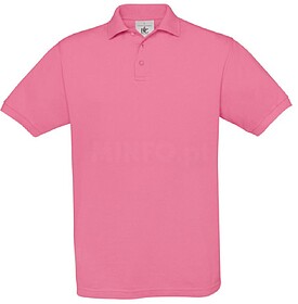 Safran - Pink Glow M Polo B&C Safran 180g - 100% Algodão (i...
