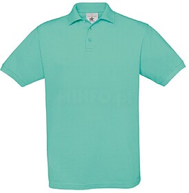 Safran - Pixel Turquoise L Polo B&C Safran 180g - 100% Algod...