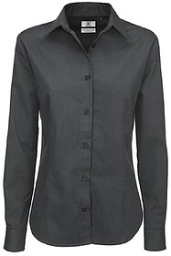 BC56007996S Sharp LSL Women : Cinza Escuro S Camisa B&C Shar...