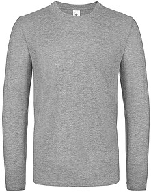 BC56031193S #E150 LSL : Cinza mesclado escuro S T-shirt B&C ...