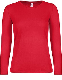 BC56031252S #E150 LSL Women : Vermelho S T-shirt B&C #E150 m...