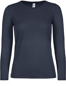 BC56031265M #E150 LSL Women : Azul Marinho M T-shirt B&C #E1...