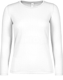 BC560312B00S #E150 LSL Women : Branco S T-shirt B&C #E150 LS...