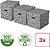 Pack 3 Cajas Grises 365X320X315MM Esselte 628289 - imagem 2