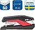 Grampeador de Mesa Rapid Supreme SO60 - Até 60 Folhas - Para Grampas 24/6-8+, 26/6-8+ - Grampeamento Plano - Cor Preto/Vermelho - imagem 2