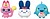 Peluche aleatório Banpresto Tamagotchi mascote peluche Tamagotchi Paradise Evol.2 PZ69574P - imagem 2