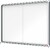 Nobo Vitrina Interior para 18 Folhas A4 com Superfície Magnética e Porta Deslizante - 997x1412x54mm - Superfície Branca Metálica e Magnética de Borracha em Seco - Moldura de Alumínio - Portas de Vidro de Segurança - Cor Branca - imagem 2