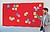 Painel de Feltro Vermelho Formato Panorâmico 70”” 1550X870MM “ “1915422 - imagem 2