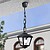 Candelabro de Teto com Corrente Sicar/Roby, Transparente, E27, Preto, 195 x 195 x 700 mm 30340 - imagem 2