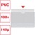 Esselte Pack de 100 Porta-Cartões Tamanho 87x56mm (NIF) - Transparente Acabamento Liso 46001 - imagem 2