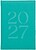 Agenda de escritório liderpapel 2027 encadernada creta semana à vista a5 bilíngue papel 70g fsc turquesa - imagem 2