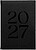 Agenda de escritório liderpapel 2027 encadernada creta semana à vista 170x240 mm bilíngue papel 70g fsc preto - imagem 2