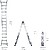 Escadote Telescópico Alumínio 3+3 Degraus Perfil 67 mm. Escadote Telescópico Alumínio 3+3 Degraus Perfil 67 mm - imagem 2