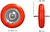 Roda Carrinho de Mão Obra/ Jardim Maciça Aro Aço ”Plus” Laranja Inimputável, Roda Carrinho de Mão Com Eixo Ø 19 mm Roda Ø 35 cm - imagem 2
