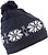 Gorro de Natal tricotado com padrão de estrelas KP540 - imagem 3