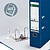Arquivador Leitz 180º Tamanho A4 - Lombada Larga 80mm - Com Gaveta, Porta-Cartões e Porta-Documentos na Lombada - Cartão Revestido em Plástico - Protetores Metálicos - Azul 10105035 - imagem 3