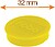 Pack de 10 Ímanes para Quadros Brancos Amarelo 32MM 1915302 - imagem 3