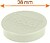 Pack de 10 Ímanes para Quadros Brancos 1.5KG Branco 38MM 1915308 - imagem 3