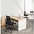 Ala para mesa rocada serie work 180x120 cm direita acabamento ab02 aluminio/cinza 2052AN02V26 - imagem 5