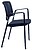 Cadeira rocada confidente braços fixos estrutura metálica branca assento em tecido ignífugo encosto em rede 906V23W-4 - imagem 5