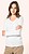 T-shirt Supima® decote V de manga comprida de senhora PK307 - imagem 7