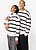 Sweatshirt eco-responsável decote redondo às riscas com ombros descaídos unissexo NS450 - imagem 8