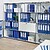 Arquivador Leitz 180º Tamanho A4 - Lombada Larga 80mm - Com Gaveta, Porta-Cartões e Porta-Documentos na Lombada - Cartão Revestido em Plástico - Protetores Metálicos - Azul 10105035 - imagem 8
