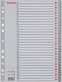 es100108 : Índice Numérico 1-31 PP A4 : cinza : venda mult...